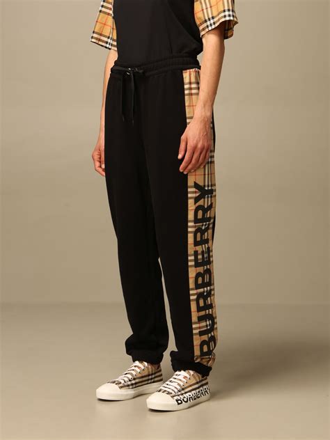 girls burberry sportswear pants drawstring waist horse logo|Check Label Cotton Jogging Pants in Black .